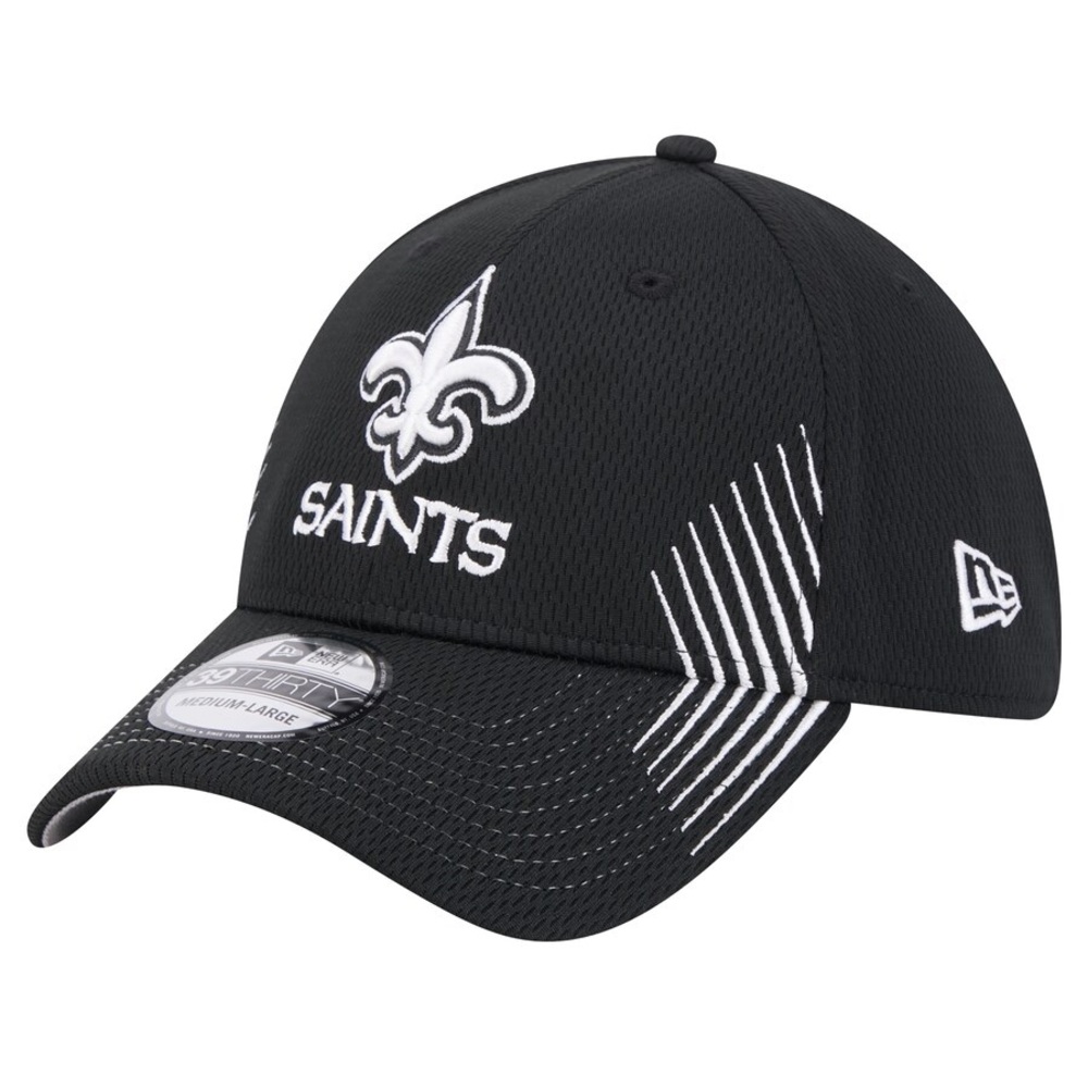 New‎ Orleans Saints New Era Active 39THIRTY Flex Hat - Black|Gold M/L